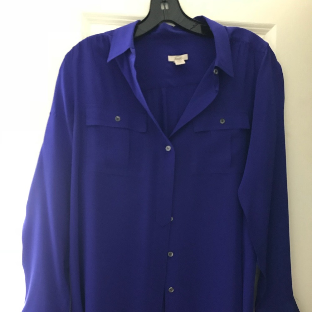 J. Crew purple blouse